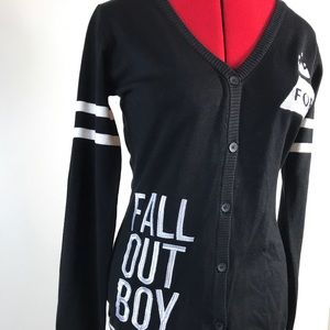Fall Out Boy medium Black Cardigan